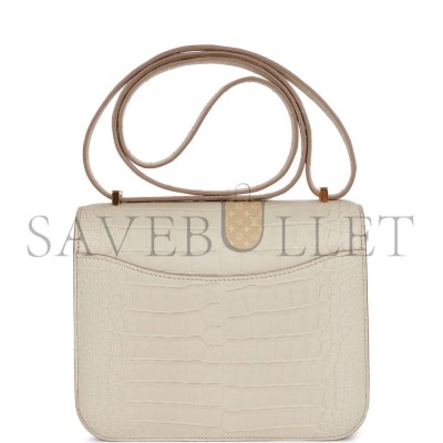 HERMES MASTER CONSTANCE 18 MATTE ALLIGATOR GOLD HARDWARE (18*15*4cm) HERMES MASTER CONSTANCE 18 MATTE ALLIGATOR GOLD HARDWARE (18*15*4cm)