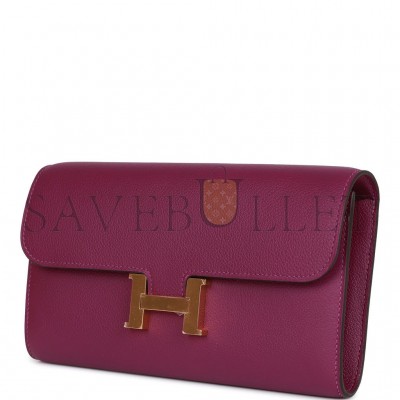 HERMES CONSTANCE WALLET TO GO EVERCOLOR GOLD HARDWARE (20*11*4cm) HERMES CONSTANCE WALLET TO GO EVERCOLOR GOLD HARDWARE (20*11*4cm)