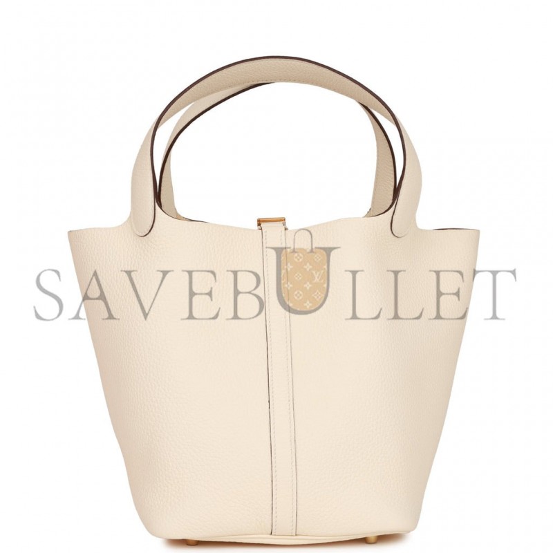 HERMES PICOTIN LOCK 22 CLEMENCE GOLD HARDWARE (22*21*17cm)