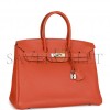 HERMES BIRKIN 35 CLEMENCE PALLADIUM HARDWARE (35*25*18cm)