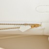 HERMES BIRKIN 35 WHITE CLEMENCE GOLD HARDWARE (35*25*18cm)