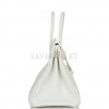 HERMES BIRKIN 35 WHITE CLEMENCE GOLD HARDWARE (35*25*18cm)