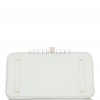 HERMES BIRKIN 35 WHITE CLEMENCE GOLD HARDWARE (35*25*18cm)