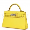 HERMES MINI KELLY CHÈVRE PALLADIUM HARDWARE (19*12*5.5cm)