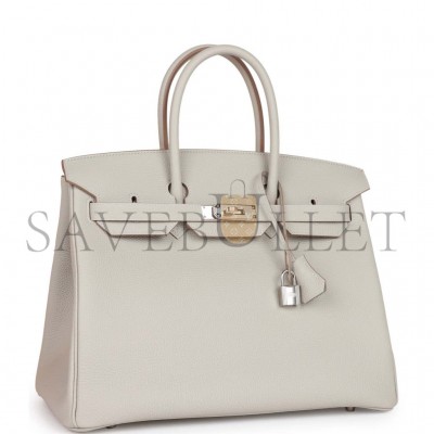 HERMES BIRKIN 35 GRIS PERLE TOGO PALLADIUM HARDWARE 39882110468190 (35cm) HERMES BIRKIN 35 GRIS PERLE TOGO PALLADIUM HARDWARE 39882110468190 (35cm)