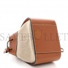 LOEWE CALFSKIN CANVAS MINI HAMMOCK SHOULDER BAG NATURAL TAN (19*17*10cm) LOEWE CALFSKIN CANVAS MINI HAMMOCK SHOULDER BAG NATURAL TAN (19*17*10cm)