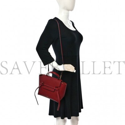 CELINE GRAINED CALFSKIN NANO BELT BAG RUBY (20*19*11cm) CELINE GRAINED CALFSKIN NANO BELT BAG RUBY (20*19*11cm)