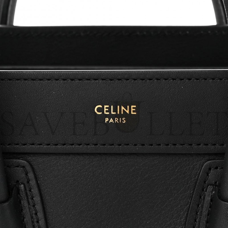 CELINE SMOOTH CALFSKIN NANO LUGGAGE BLACK (20*20*10cm) CELINE SMOOTH CALFSKIN NANO LUGGAGE BLACK (20*20*10cm)