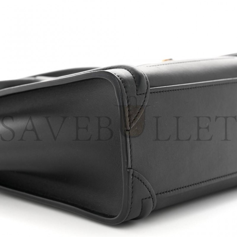 CELINE SMOOTH CALFSKIN NANO LUGGAGE BLACK (20*20*10cm) CELINE SMOOTH CALFSKIN NANO LUGGAGE BLACK (20*20*10cm)