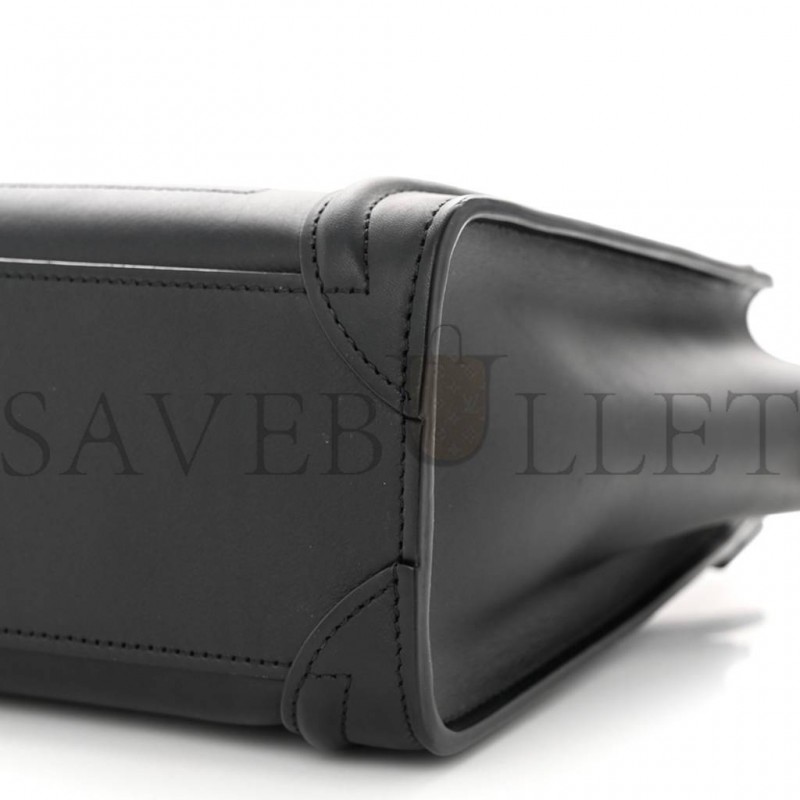 CELINE SMOOTH CALFSKIN NANO LUGGAGE BLACK (20*20*10cm) CELINE SMOOTH CALFSKIN NANO LUGGAGE BLACK (20*20*10cm)