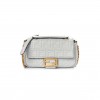 FENDI NAPPA SMALL FF EMBOSSED MIDI CHAIN BAGUETTE GHIAIA (23*13*6cm) FENDI NAPPA SMALL FF EMBOSSED MIDI CHAIN BAGUETTE GHIAIA (23*13*6cm)